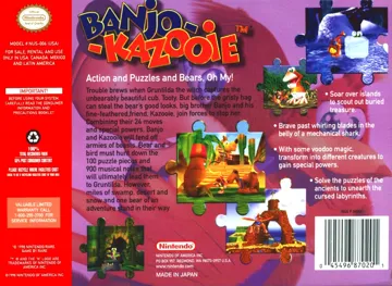 Banjo-Kazooie (USA) (Rev 1) box cover back